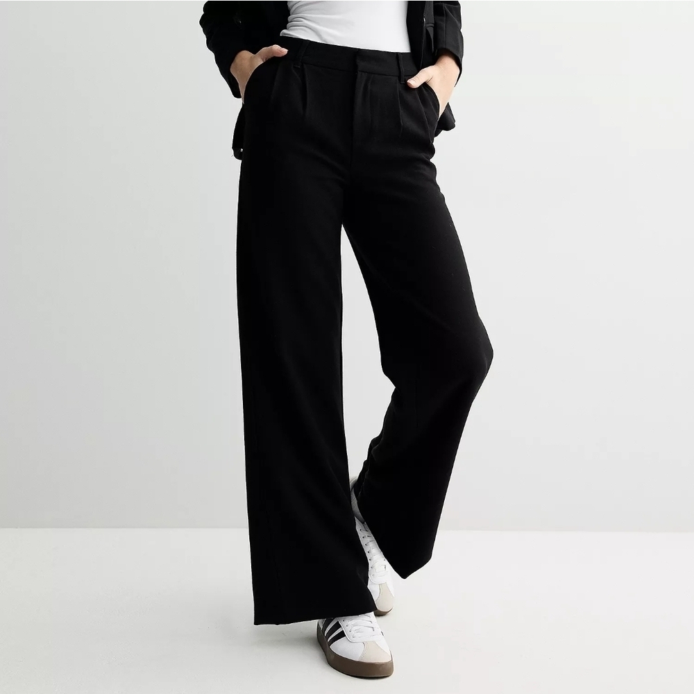 SO Black Wide-Leg Trousers